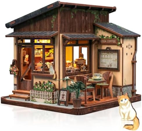 CUTEBEE DIY Miniature House Kit Japanese Coffee Shop Dollhouse by CUTEBEE