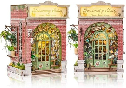 DIY Book Nook Kit, Miniature Dollhouse Bookshelf Insert with Light by MakingLifeFunforCool