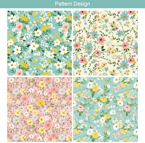 24 Sheets Small Floral Pattern Paper, 6" x 6" Square Craft Paper for Scrapbook, Crafts, DIY Card Making, Photo Album, Junk Journal, Decor - Image 5