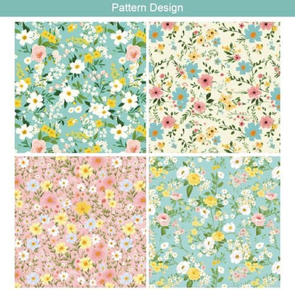 24 Sheets Small Floral Pattern Paper, 6" x 6" Square Craft Paper for Scrapbook, Crafts, DIY Card Making, Photo Album, Junk Journal, Decor - Image 5