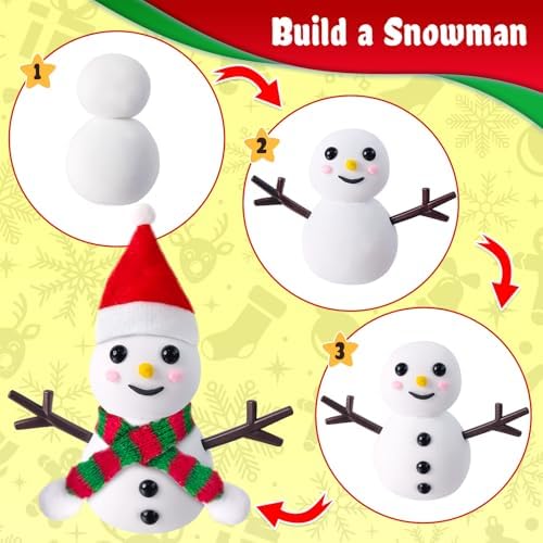 ESSENSON Air Dry Clay Christmas Crafts Kit, 36 Colors DIY Modeling Clay Craft Set with Accessories, Christmas Stocking Stuffers for Kids, Xmas Gift for Girls Boys - Image 4