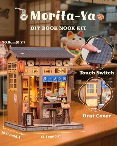CUTEBEE Book Nook Kit - DIY Miniature House Japanese Street Ramen Shop - Image 2
