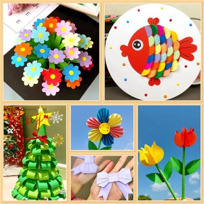 Praisebank Origami Paper, 220pcs 17 Colors 6x6 inch, Double Sided, Craft Kit with Guide. - Image 6