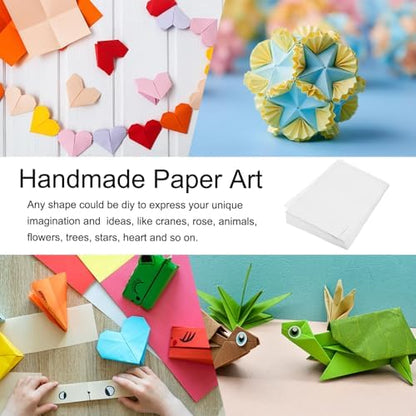 MECCANIXITY 100 Sheet Origami Paper Double Sided White 8.3 x 5.8 Inch Square Sheet for Art Craft Project, Beginners, Gifts Decor - Image 6