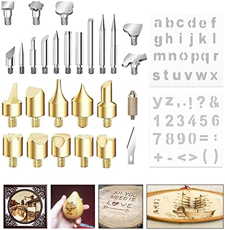 Treedix 28 Pieces Wood Burning Kit Adjustable Temperature 200℃~480℃ Wood Burning Tool Kits Carving Iron Tip for Embossing/Adults/Beginners/Birthday/Wedding Anniversary/Halloween/Christmas DIY - Image 4