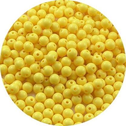300pcs Acrylic Round Beads for Crafts 8mm Resin Candy Color Spacer Beads with Hole for Jewelry Making Sewing Crafts Decoration Necklaces Bracelets Earrings Supplies(Yellow) by Unknown