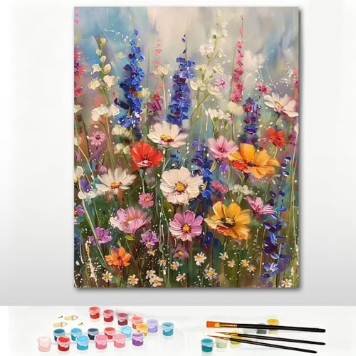 Pxzcrypha Wild Flowers Paint by Numbers Kit for Adults 16X20inch by Unknown