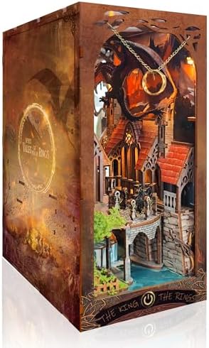 Book Nook Kit Dragon Light 3D Wooden Puzzle for Adults & Teens by STRUCWOOD