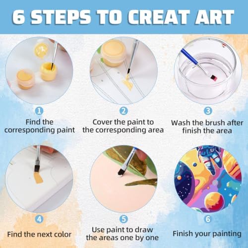 Aestalrcus Paint by Numbers Kit for Adults Space Paint by Numbers for Adult - Image 6