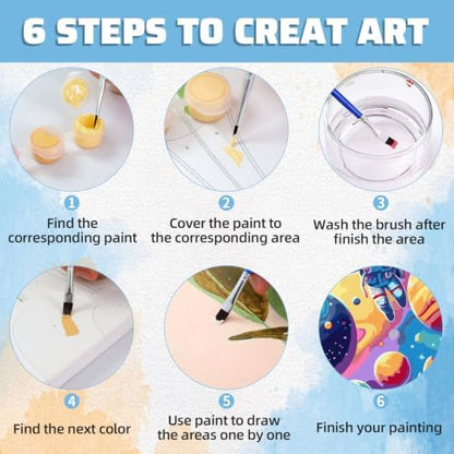 Aestalrcus Paint by Numbers Kit for Adults Space Paint by Numbers for Adult - Image 6