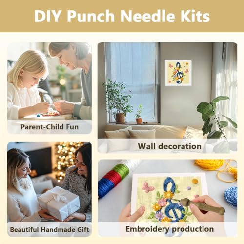 Doodlream Musical Note DIY Punch Needle Embroidery Kit for Adult Beginner - Image 4