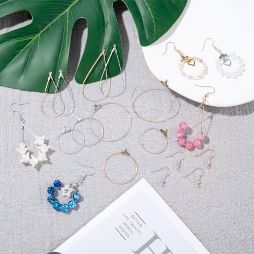 OIIKI 700pcs Hypoallergenic Earring Making Kit, Gold/Silver Plated Hooks - Image 3