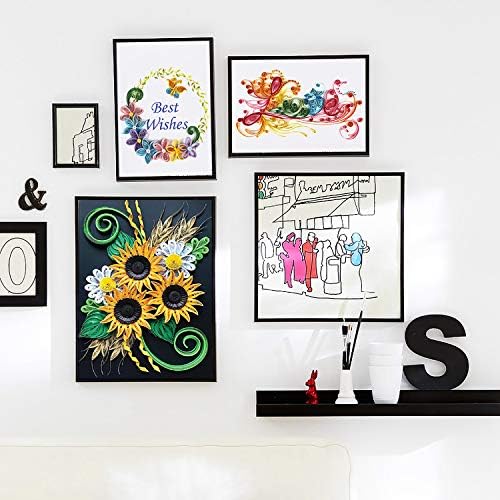 Rancco 20 Pcs Quilling Paper Stencils + 10 Pcs PVC Sheets, A4 Quilling Art Template Paper Filigree Pattern Origami Template, Wall Art Filigree - Image 3