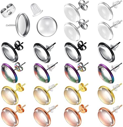 Hicarer 200 Pcs Sublimation Earrings Blanks Stud Earring Kit, Mixed Color by Hicarer