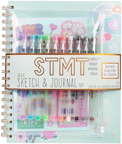 STMT D.I.Y.Journal Set, Stationary Kit with Notebook for Writing and Drawing, DIY for Girls Ages 8+, Sketch & Journal by STMT