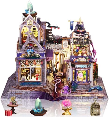 DIY Miniature House Kit, Dollhouse for Adults to Build, Wonderland by Weservehomeforbetterlife