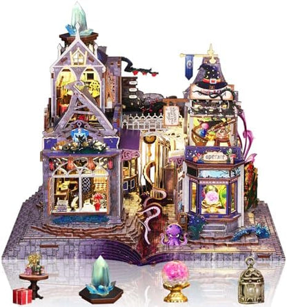 DIY Miniature House Kit, Dollhouse for Adults to Build, Wonderland by Weservehomeforbetterlife