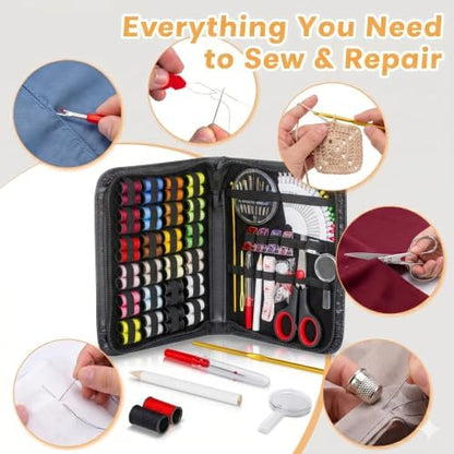 119-Piece Travel Sewing Kit for Adults & Kids, Small Needle & Thread Kit - Image 5