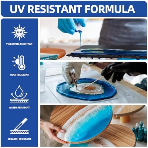 1 Gallon Crystal Clear Epoxy Resin Kit,1:1 Volume Ratio, High Gloss Finish, UV Resistant, Fast Cure, Ideal for Art, Jewelry, Crafting, Tumblers & More - Includes Resin & Hardener - Image 3
