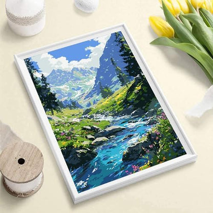 Mountain Paint by Number for Adults, Landscape Paint by Numbers for Adults - Image 3