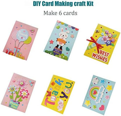 Card Making Kit DIY Handmade Greeting Card Kit for Kids Girl boy, Thank You Card Mother's Day Card Valentine's Card Easter Birthday Christmas Card Art Craft Supplies Set for 3 Years Old and up - Image 2