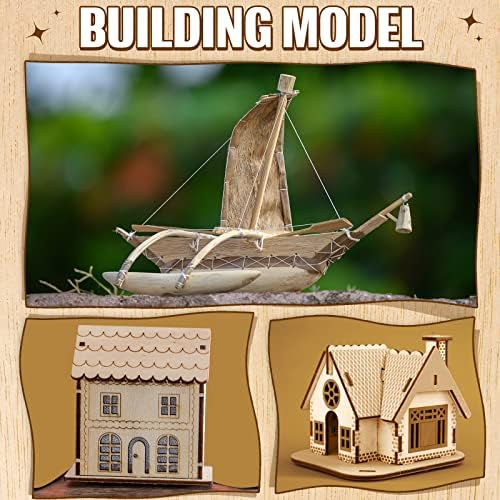 Riakrum Basswood Sheets Plywood Board Unfinished Wood Boards for Crafts for DIY Laser Projects Architectural Mini House Building Hobby Model Making(12 x 12 x 1/8 Inch,36) - Image 5