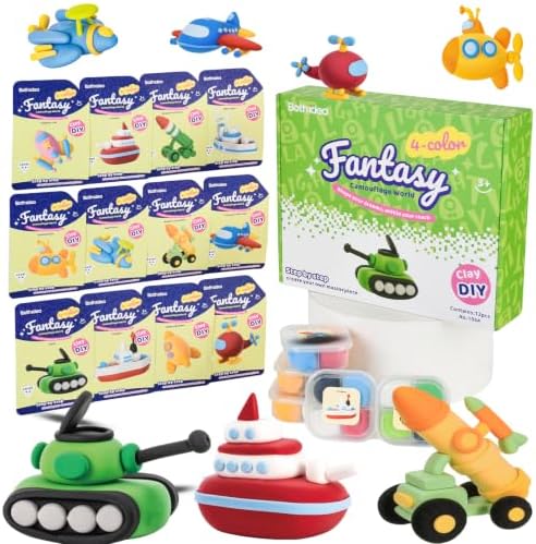 Both idea Air Dry Clay Air Kit Dry Modeling Set for 3-12 Kids Air Foam Tools DIY Clay Crafts, Air Dry Arts Clay Kits Modeling Clay Kit, Craft for Boys Classroom Birthday Party Toys by Bothidea