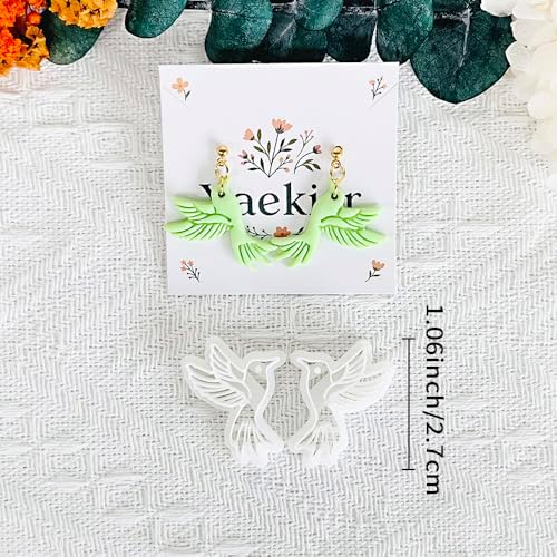 Xaekicr Hummingbird Polymer Clay Cutters for Earrings, 2PCS Clay Earring Cutters, Clay Tools and Molds for Jewelry DIY Making - Image 3