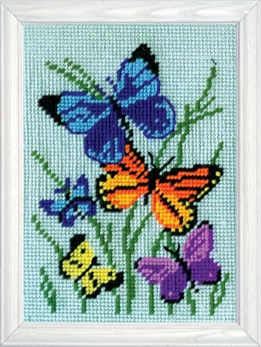 Design Works Crafts, 5" x 7" Needlepoint Kit Butterflies Galore by Design+Works+Crafts