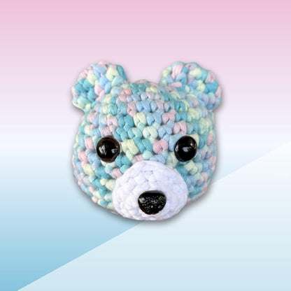 KelliDream Magic Circle Tool Inclusive Learn to Crochet Kit for Beginners; Step-by-Step Video Tutorials; All Supplies to Make Cute Amigurumi (Bear)