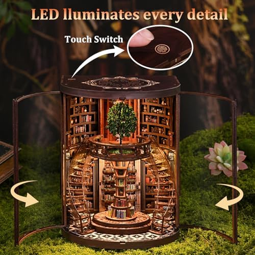 Book Nook Kit for Adults - DIY Miniature Wisdom Library Dollhouse - Image 2