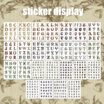 Alphabet Number Vinyl Stickers 50Sheets for Scrapbook Junk Journal Supplies - Image 5