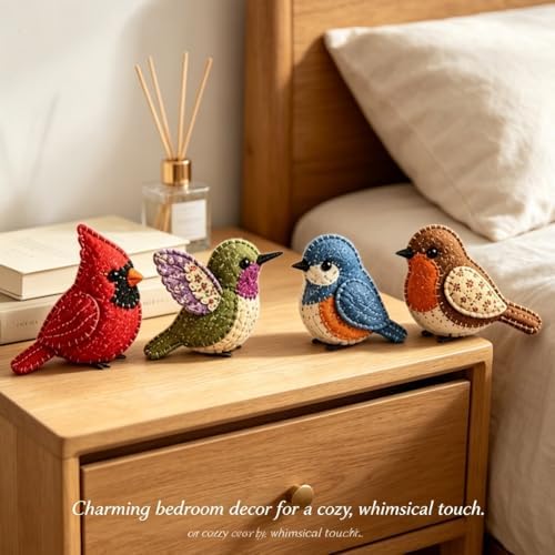 DIY Fabric Animal Craft Kit – Creative Handmade Art, Stitch Your Own Whimsical World Patchwork Sewing Set 3D Cute for Making Ornament Adults Beginners, Gift Holidays Keychain(Magical Forest Gnomes) - Image 2