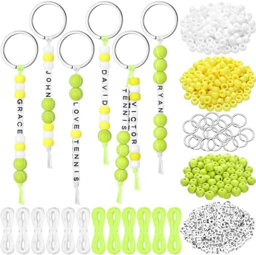 Landical 564 Pcs Tennis Keychain Making Kit DIY Name Bead Key Chain Craft by Landical