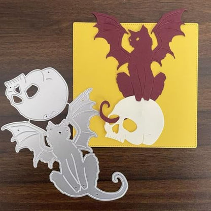 Skull Bat Cat Die Cuts for Card Making, Halloween Cutting Dies for DIY Scrapbooking Photo Album Decorative Embossing Paper Dies for Card Making Templated - Image 4