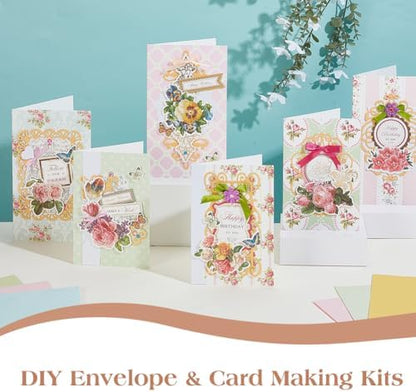 AHANDMAKER Handmade Greeting Card Making Kits, DIY Thank You Card Set Flowers Theme Paper Envelopes Cards Stickers for Christmas Thanksgiving Mother's Day Birthday Gifts Crafts Decorations - Image 4