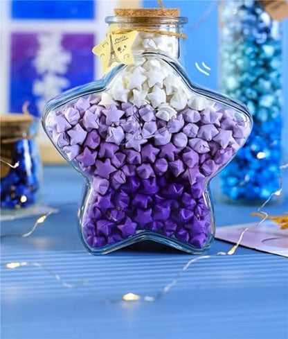 2160 Sheets Origami Star Paper 4 Purple colors Strips Double Sided Lucky Star Decoration Folding Paper for DIY Hand Art Supplies (Purple-2160 sheets) - Image 6