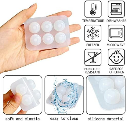 Jewelry Resin Bead Mold (2 pcs) DIY Dried Flower Epoxy AB Glue Round Bead Mold (5 mm), Used for Resin Earrings, Bracelet Jewelry Making, Epoxy Craft Decoration Supplies and 30 S925 Silver Washers - Image 3