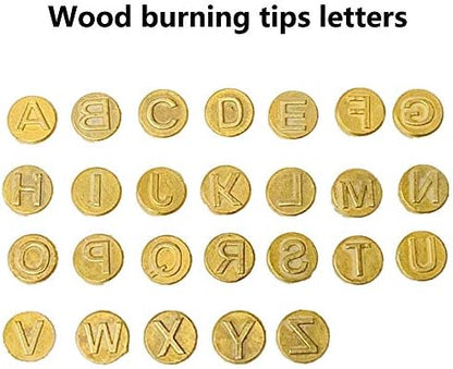 Wood Burning Tips Letters Uppercase Alphabet Branding and Personalization Set for Wood and Other Surfaces by Wooden Letters (Copper) - Image 3