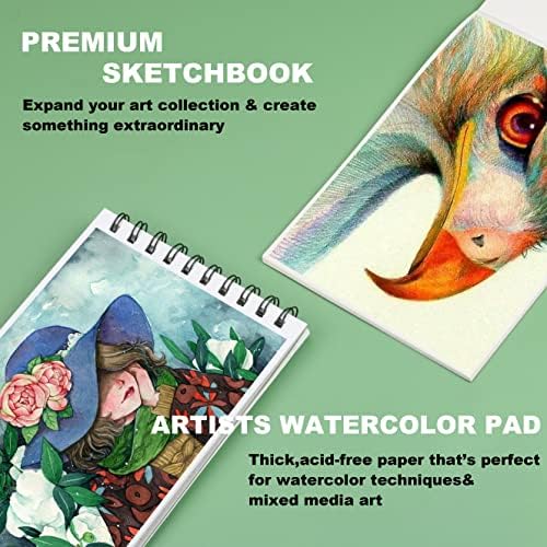 KALOUR 76 Drawing Sketching Kit Set - Pro Art Supplies with Sketchbook & Watercolor Paper - Include Tutorial,Pastel,Watercolor,Sketch,Colored,Metallic,Charcoal Pencils - for Artists Beginners Adults - Image 5