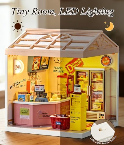 24/7 Convenience Store Miniature House Kit with Light - Image 2
