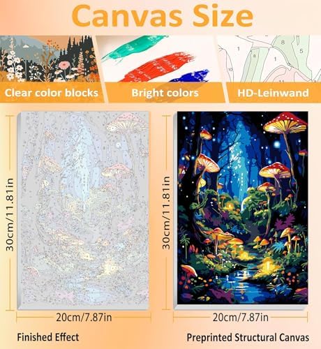 3 Pack Framed Paint by Numbers for Adult with Wooden Easel (8x12 inch) - Image 3