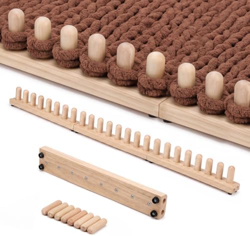BOOTMOON 48 Inch Chunky Blanket Loom Adjustable Wooden Loom by Unknown