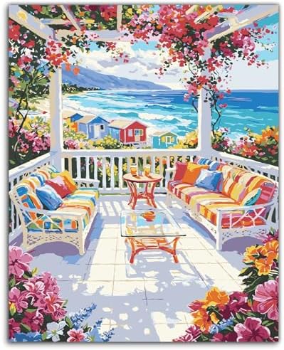 ZTOTZ Paint by Numbers with Landscape Flower Paint by Numbers Kit for Adults Beginner by ZTOTZ