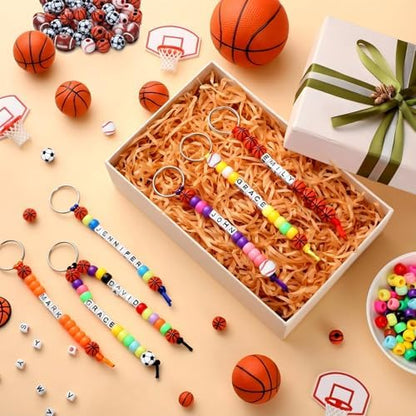 Landical 564 Pcs Sport Keychain Making Kit DIY Name Bead Key Chain Craft - Image 5