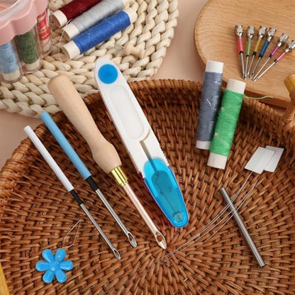 AUGSUN 13 Pcs Punch Needle Kit Embroidery Tool Set for Beginners Adults - Image 7