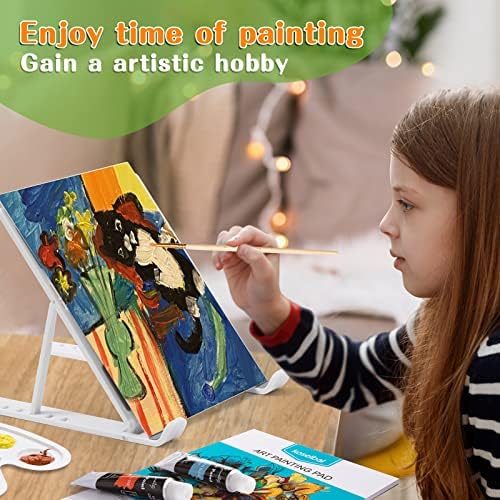 koseibal Kids Acrylic Paint Set with Canvas, Easel, More Art Supplies - Image 6