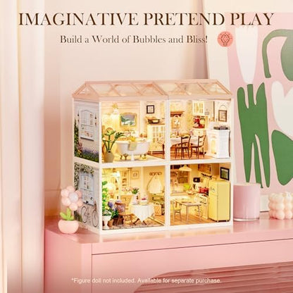 Rolife Super Creator-DIY Plastic Miniature House for Adults, Mini Blocks Model Kit Building Sets, DIY Crafts/Hobbies/Building Blocks Toys for Adults (Pop Bubble Bathroom) - Image 4