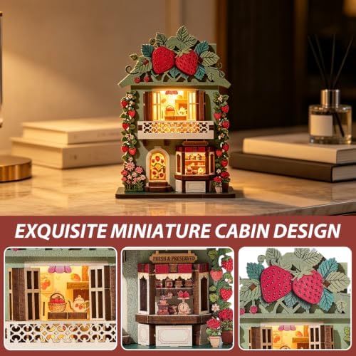 Book Nook Kit DIY Miniature House 3D Wooden Puzzle Bookshelf Decor - Image 7