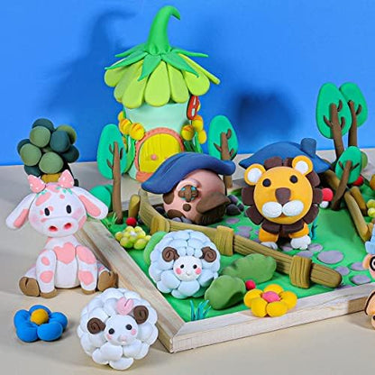Air Dry Clay Kit for Kids – 24 Colors Non-Toxic Soft Modeling Clay Set - Image 4